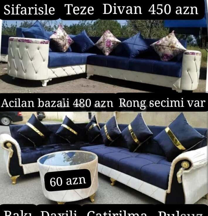 Künc divan, Qarışıq rəng - Tenderyard