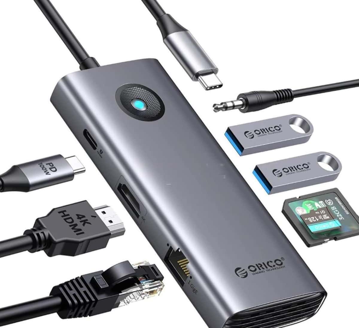 Docking station Orico PW11-8PM-GY-EP 8-in-1 - Tenderyard