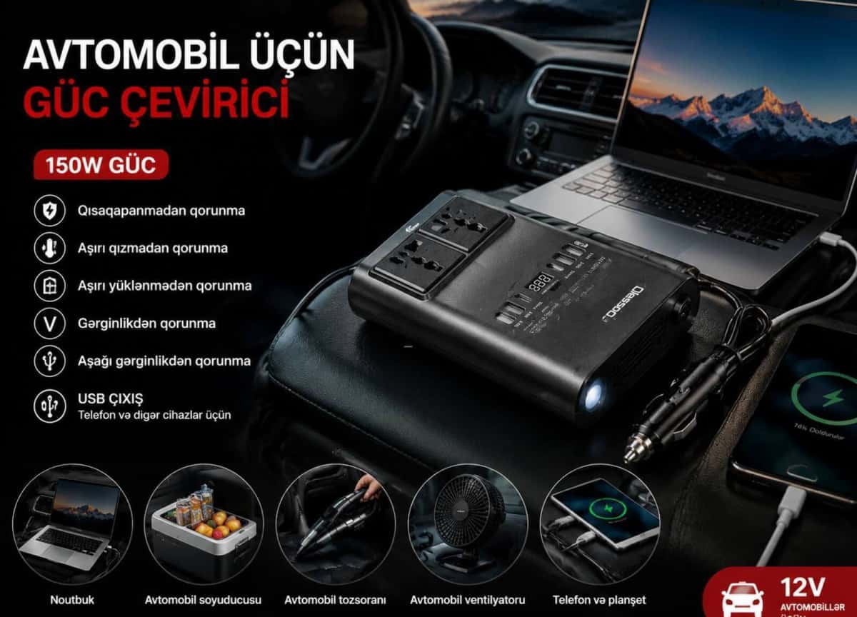 İnverter Olesson 150W 12V-220V - Tenderyard
