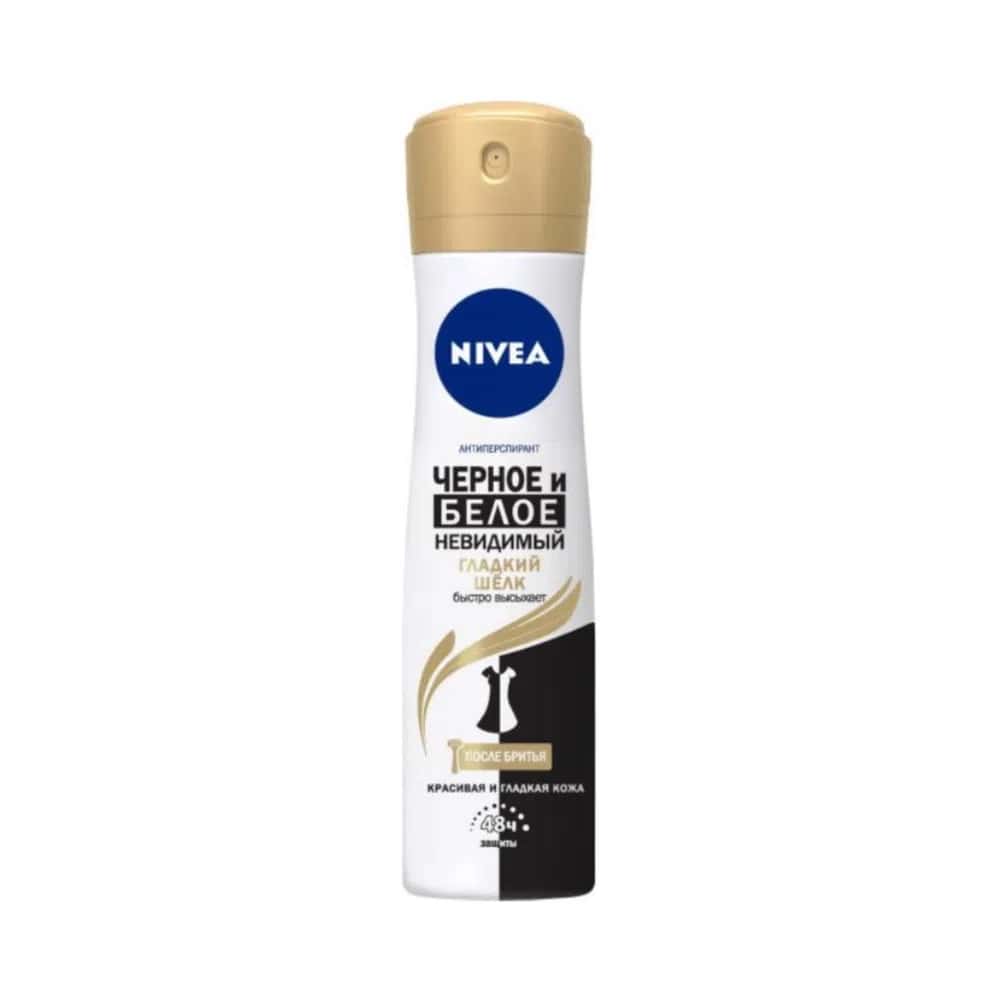 Nivea Black & White Нежный Шелк Антиперспирант 150 мл - Tenderyard