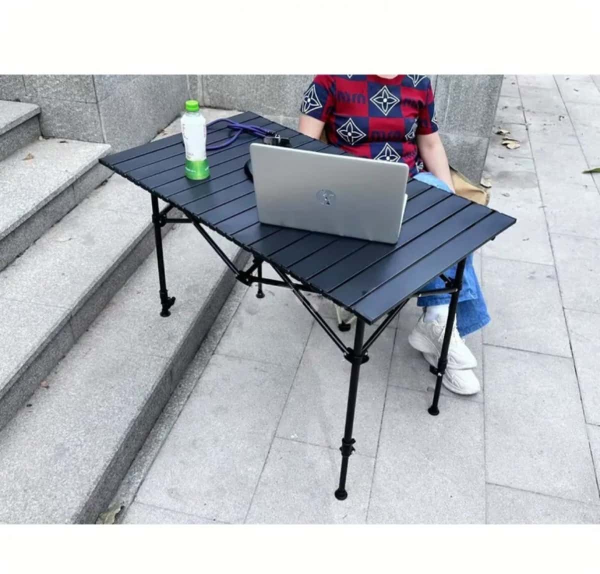Adjustable metal camping table - Tenderyard