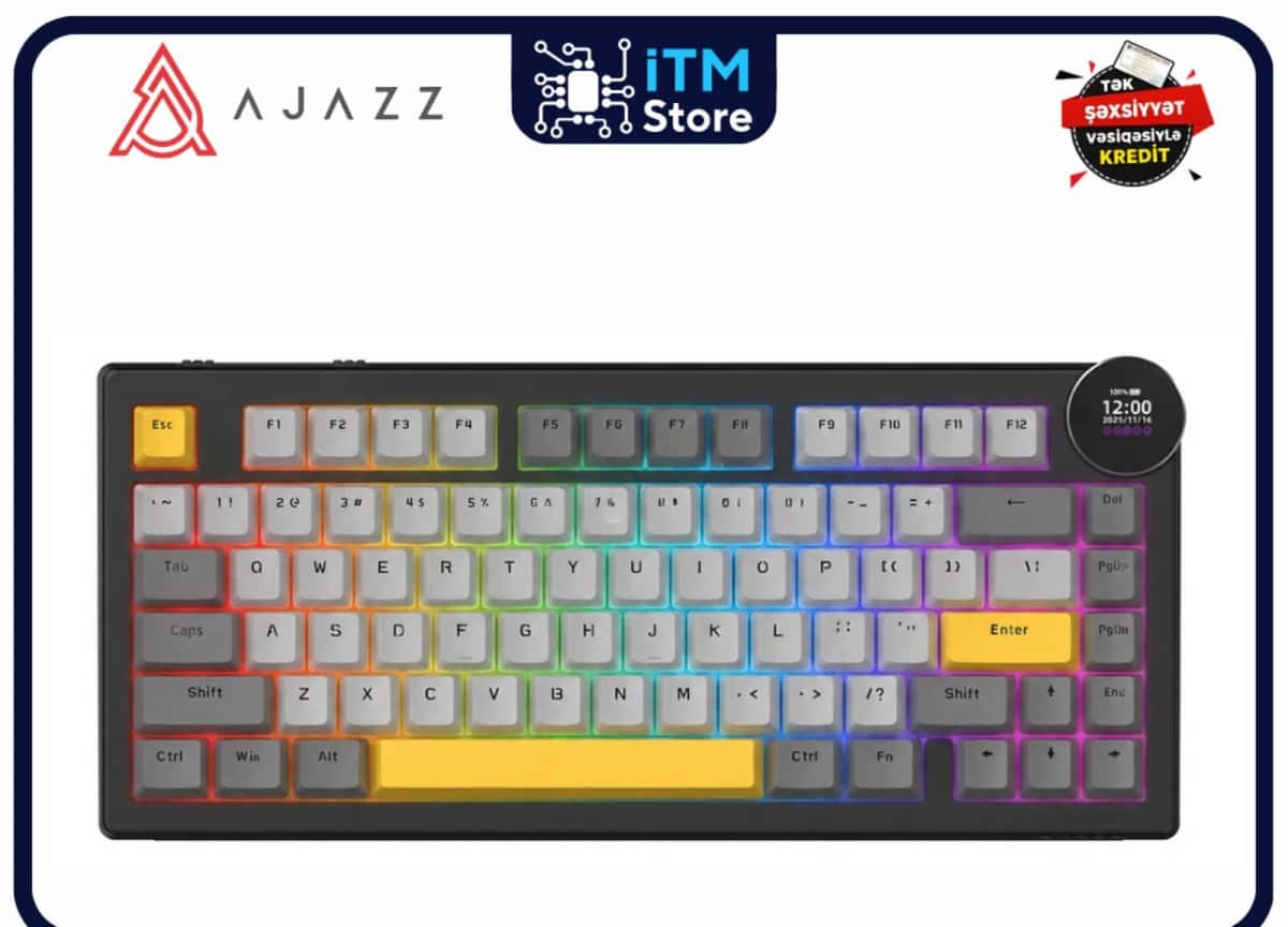 Mechanical keyboard Ajazz AK820 V2 Yellow - Tenderyard