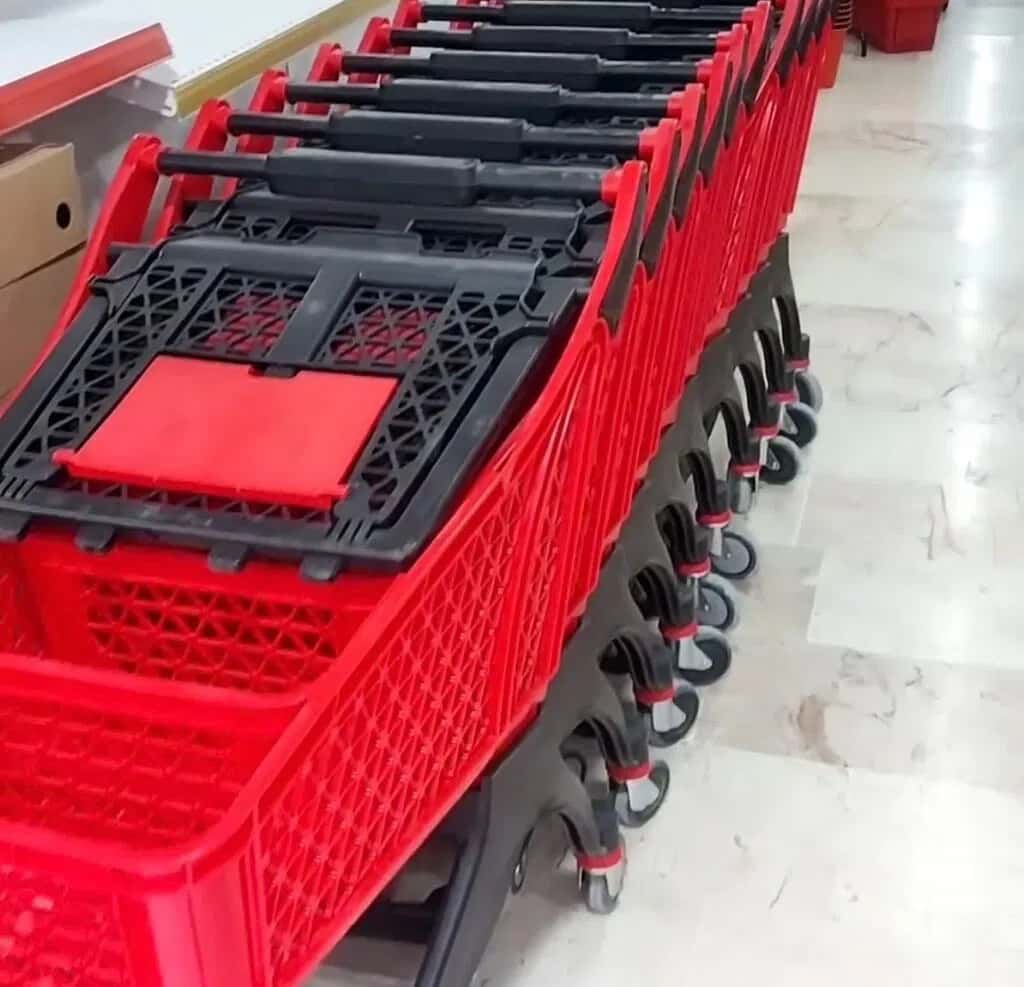 100 Liter Red Shopping Cart - Tenderyard