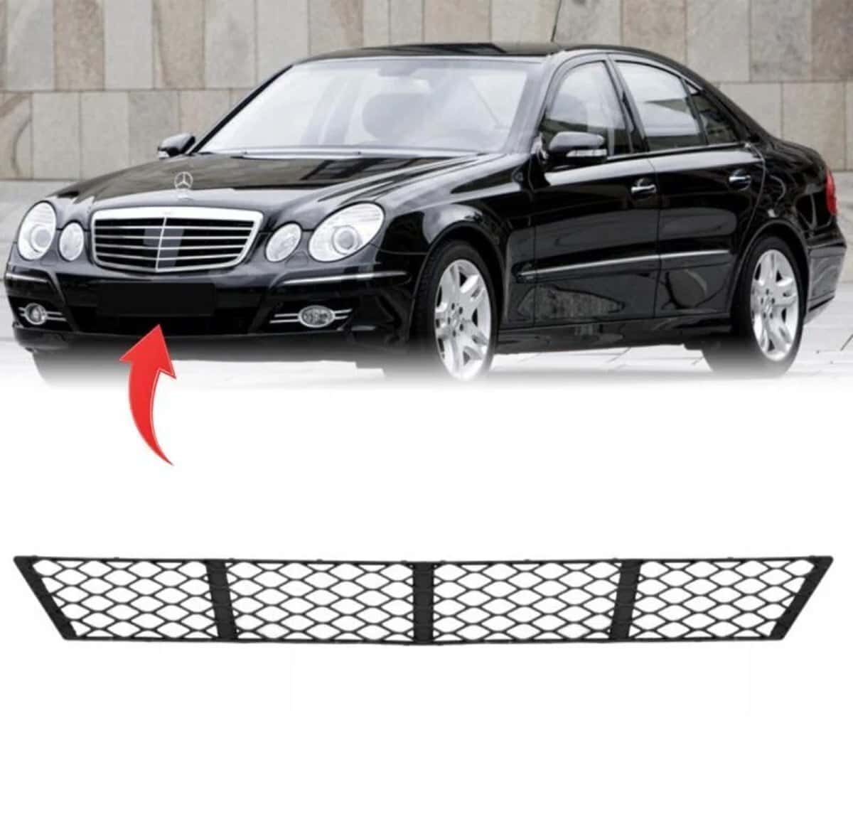 Bumper grille for Mercedes E-Class W211 2006-2009 - Tenderyard