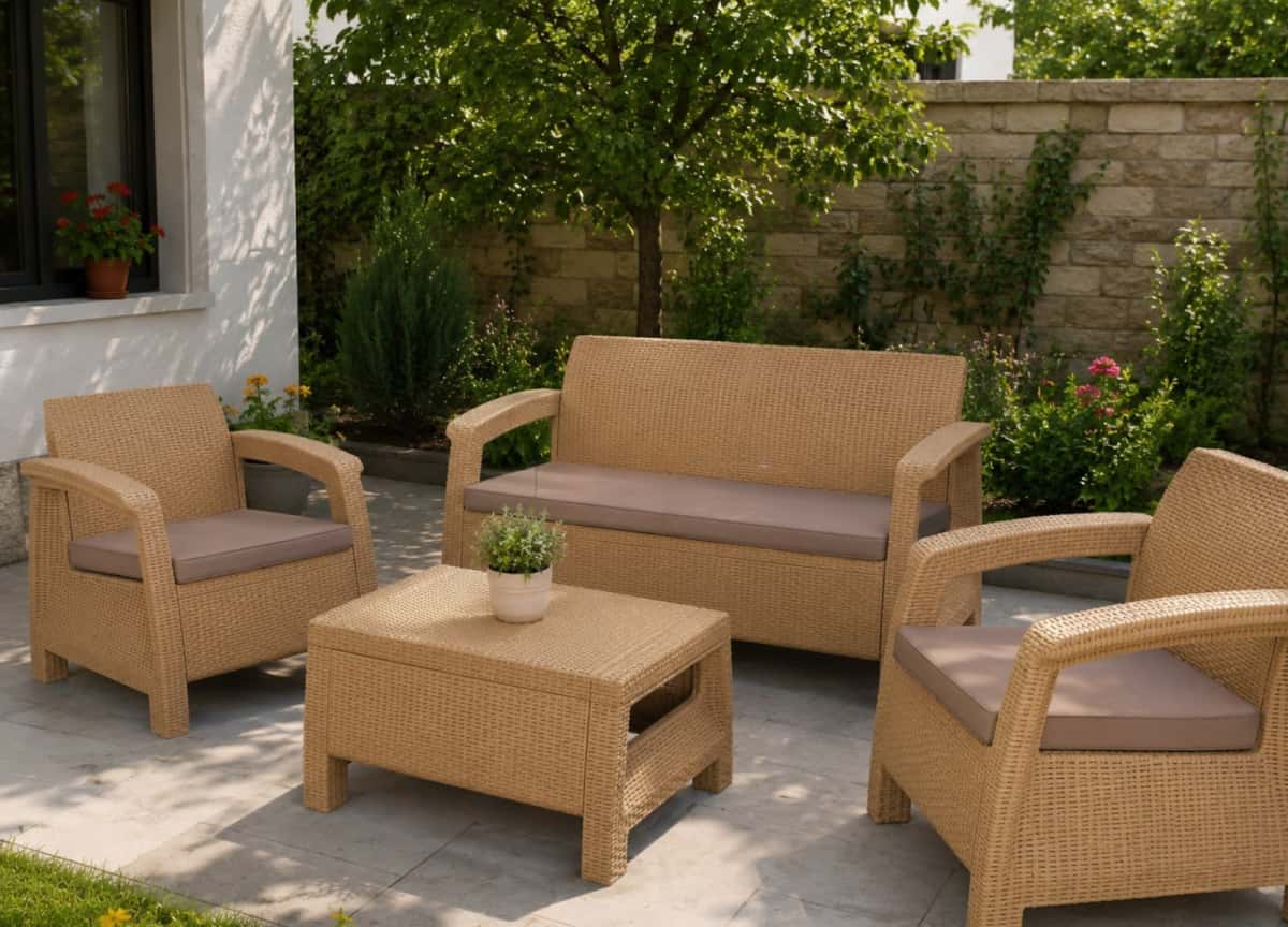 Garden sofa Brown color - Tenderyard