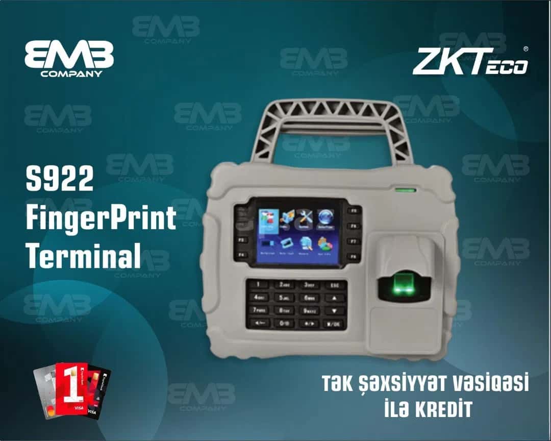 ZKTeco S922 Portable Fingerprint Terminal - Tenderyard