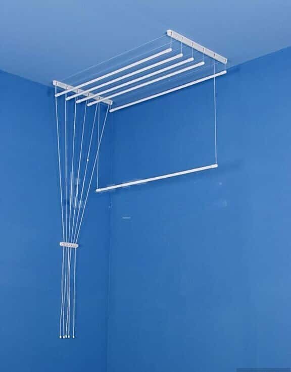 Wall and ceiling mounted clothes drying rack - Tenderyard