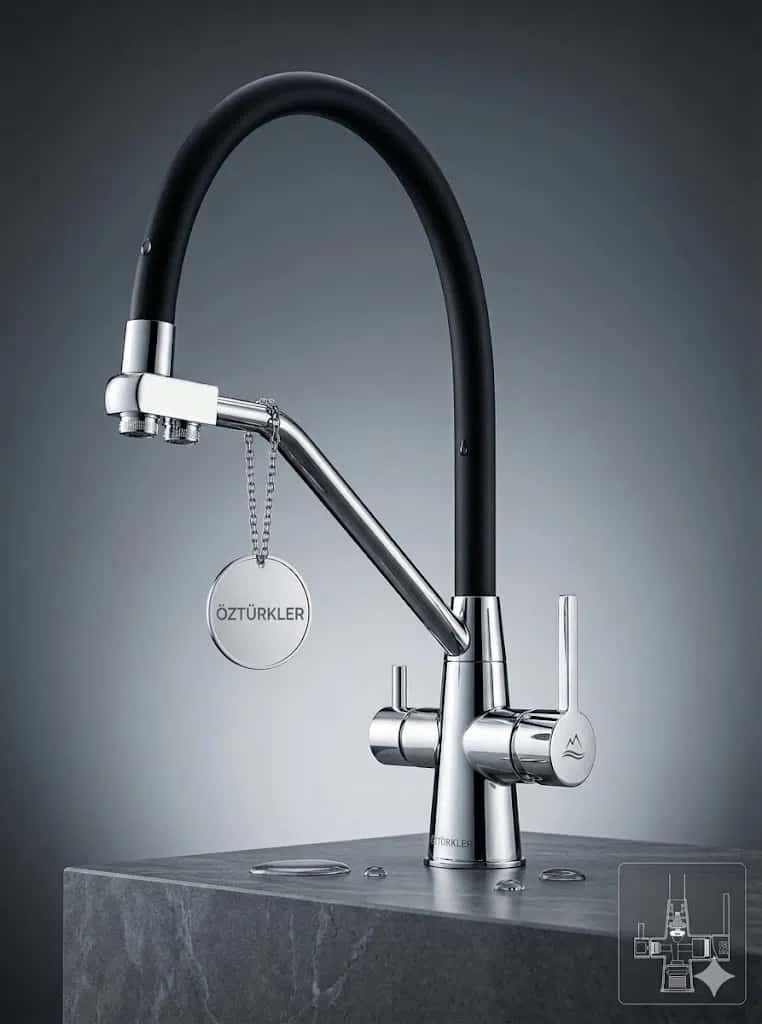 Kitchen faucet, Silver color - Tenderyard