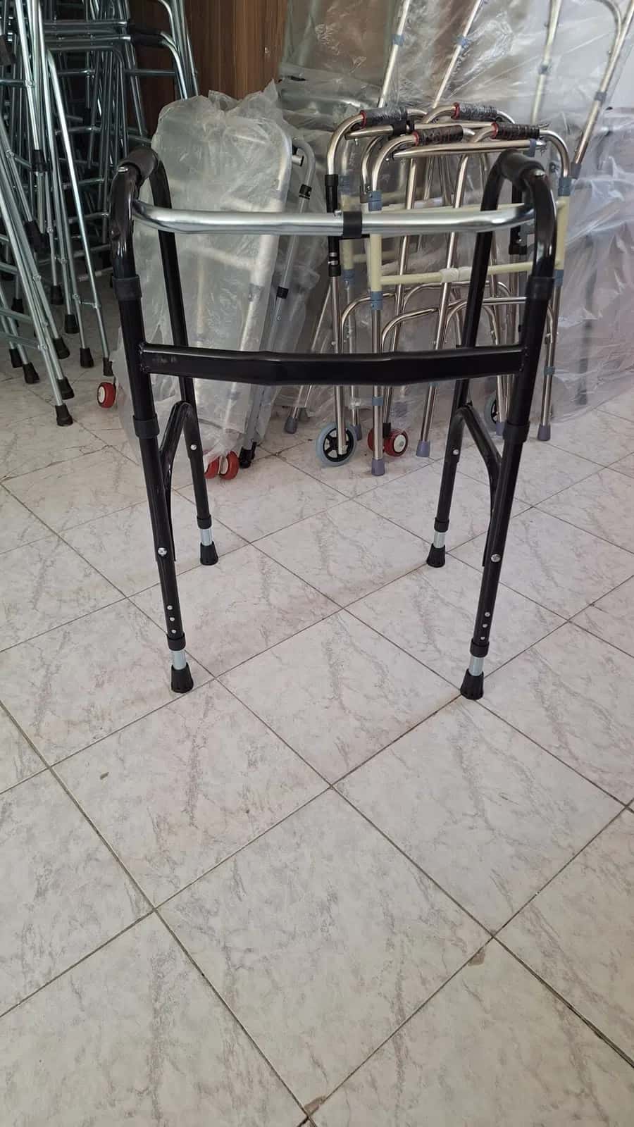 Height-Adjustable Folding Walking Frame (Walker) - Tenderyard