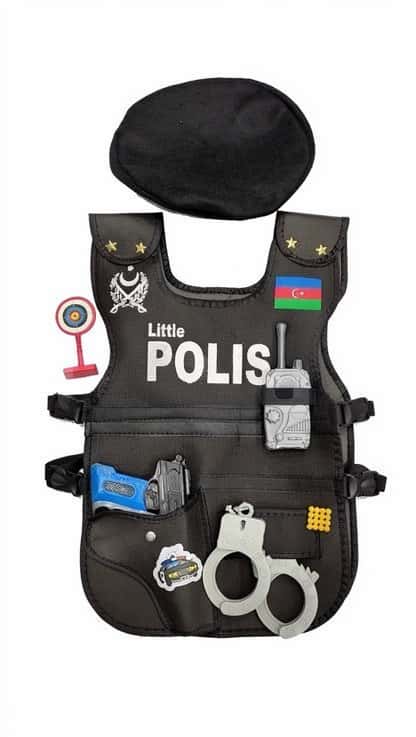 Uşaqlar üçün Polis Jileti və Aksesuar Dəsti - Tenderyard
