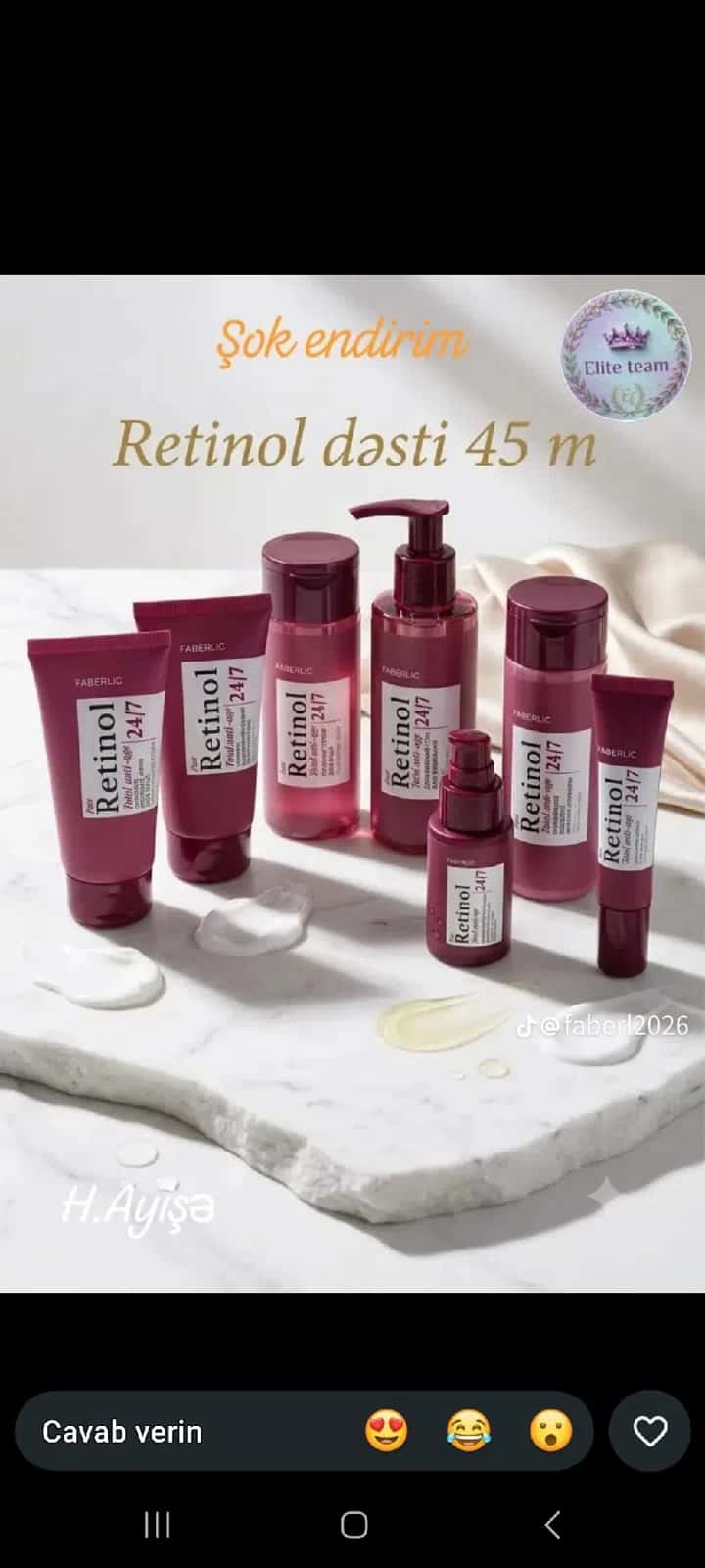 Üz baxım dəsti Faberlic Retinol - Tenderyard