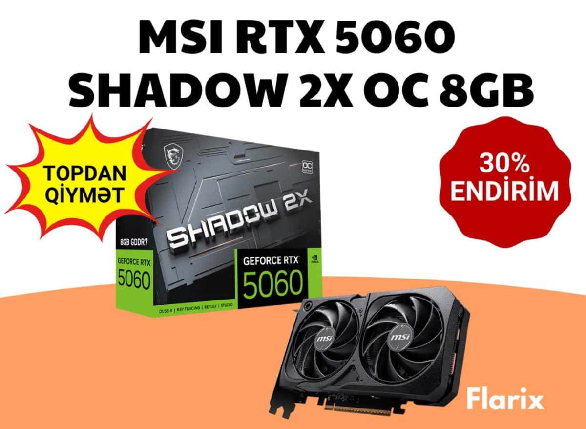 Graphics Card MSI RTX 5060 Shadow 2X OC 8GB - Tenderyard
