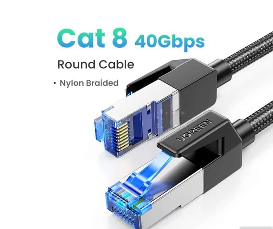 Ugreen Cat8 1m 40Gbps LAN Cable - Tenderyard