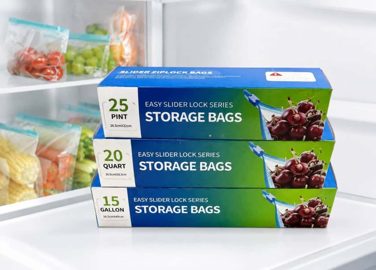 Slider lock food storage bags - Tenderyard