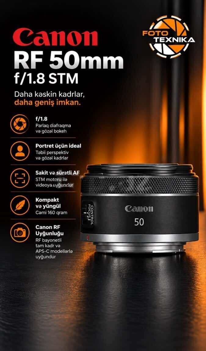 Объектив Canon RF 50mm f/1.8 STM - Tenderyard