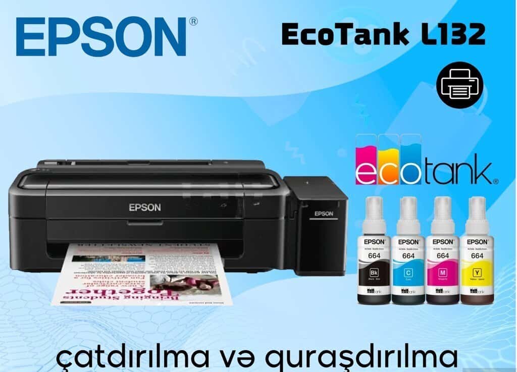 Струйный цветной принтер Epson L132 - Tenderyard