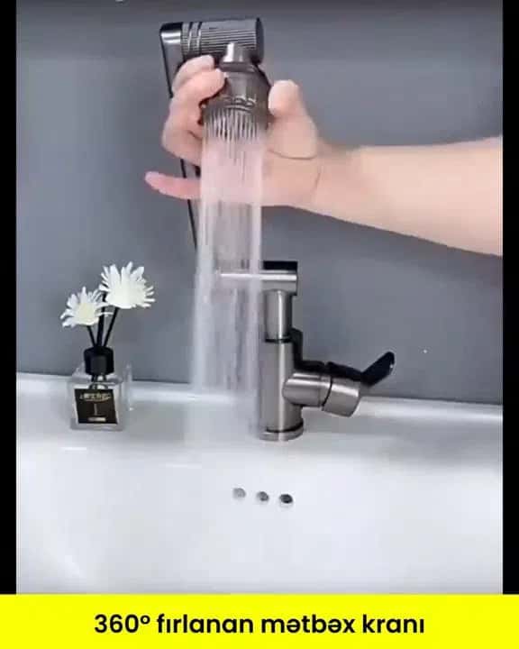 360-degree rotating kitchen faucet - Tenderyard
