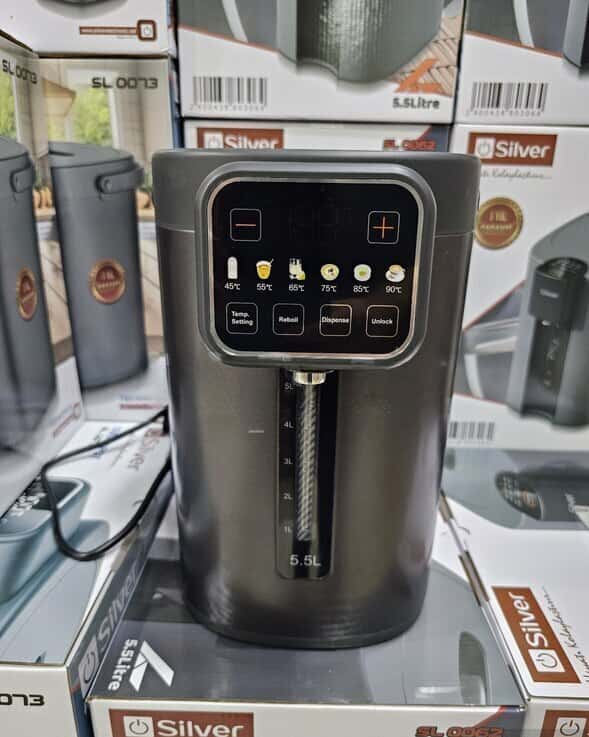 Silver SL0073 Electric Thermopot with LCD Screen 5.5L - Tenderyard