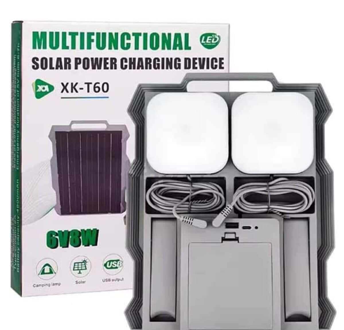 Solar-powered portable lighting system XK-T60 - Tenderyard