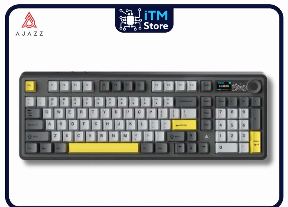 Keyboard Ajazz AK980 V2 Black-Gray-Yellow - Tenderyard