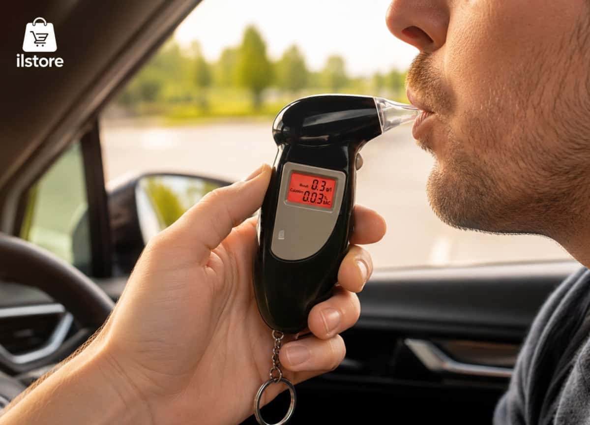 Portable digital breathalyzer keychain - Tenderyard