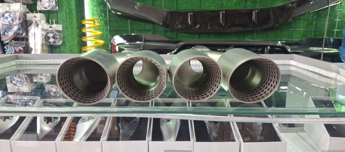 Глушитель Akrapovic 90мм матовый хром - Tenderyard