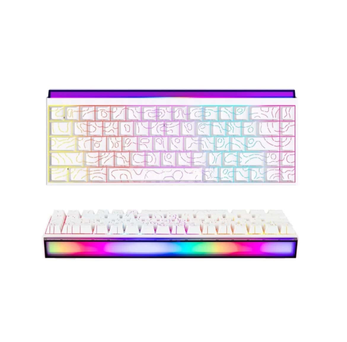 Gaming keyboard Ajazz NK68 White - Tenderyard