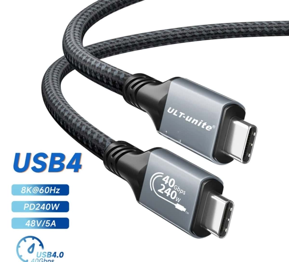 Gold-colored data cable, USB - Tenderyard