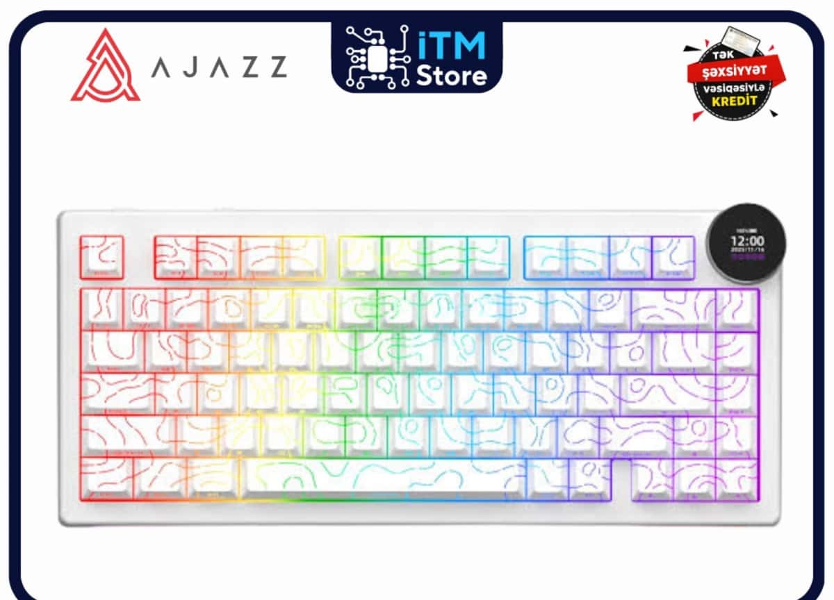 Mechanical keyboard Ajazz AK820 V2 White Peach Switch - Tenderyard
