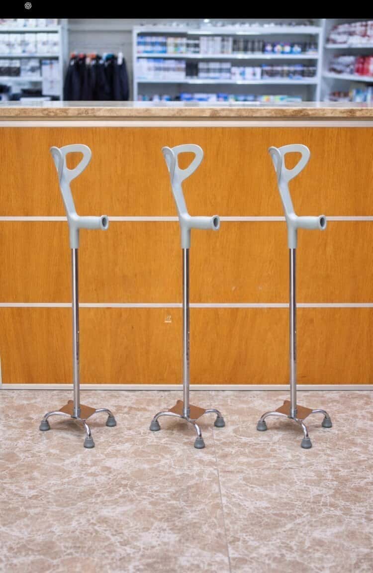 Cane and walker, medical rehabilitation aid - Tenderyard