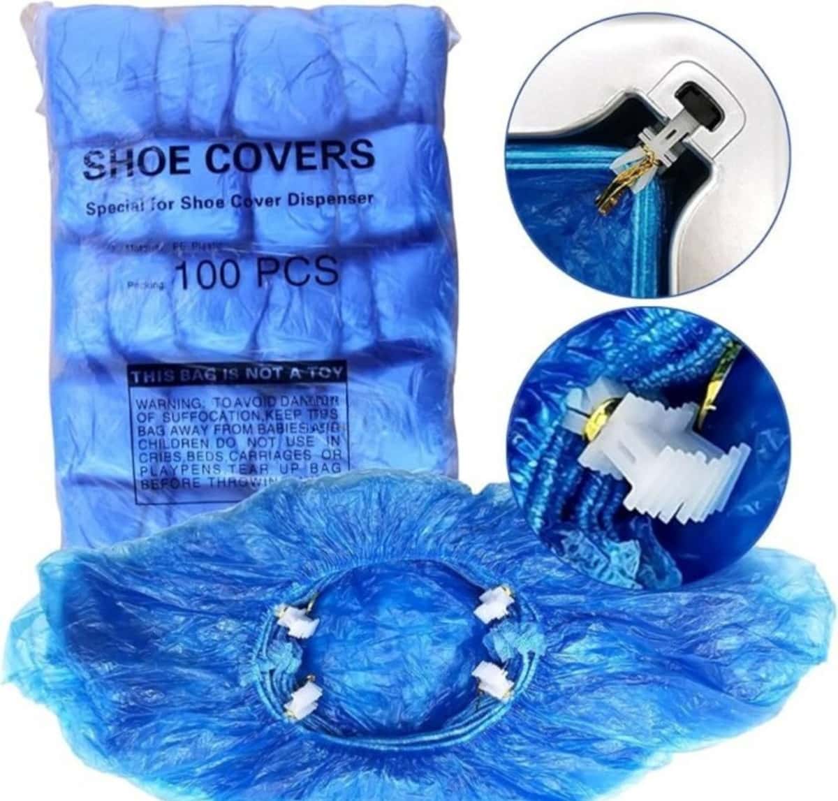 Shoe covers with T-clips (100 pieces) - Tenderyard