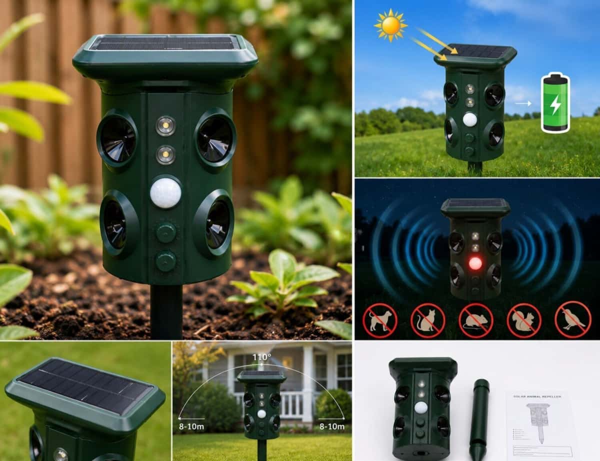 Ultrasonic animal and bird repeller - Tenderyard