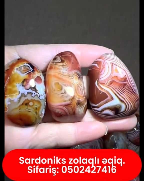 Sardonyx striped agate stones - Tenderyard