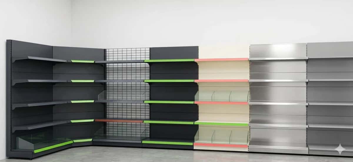 Mağaza və supermarket üçün metal rəf sistemləri - Tenderyard