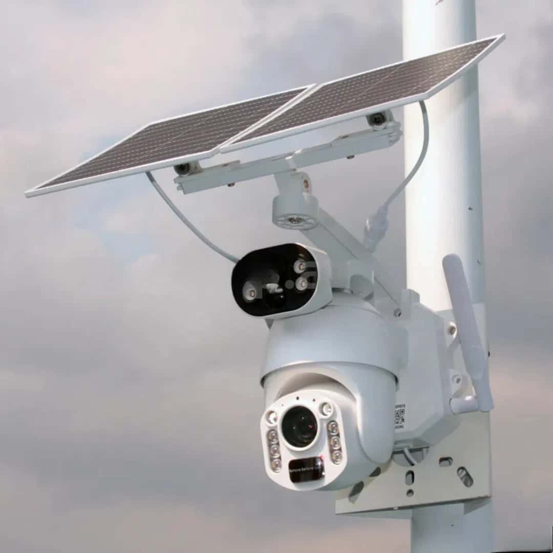 4G SIM card solar PTZ 2-camera security system - Tenderyard