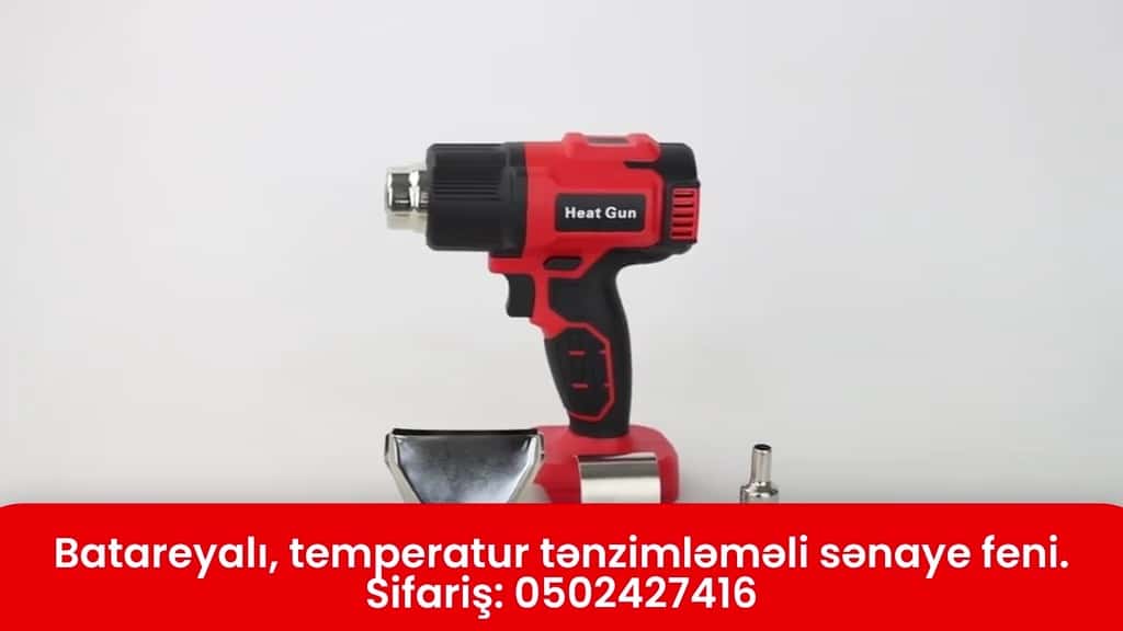 Battery-powered industrial heat gun with temperature control - Tenderyard