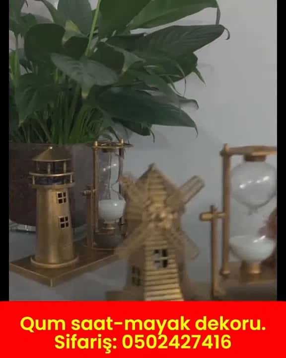 Qum saatı-mayak dekoru 3D mənzərə lampası - Tenderyard