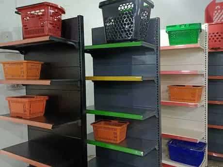Market shelves and baskets - Tenderyard