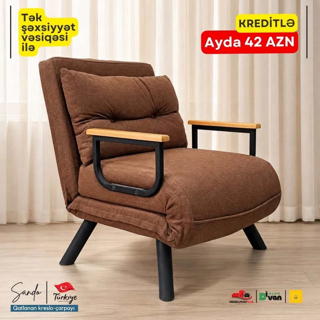 Armchair, Brown color - Tenderyard
