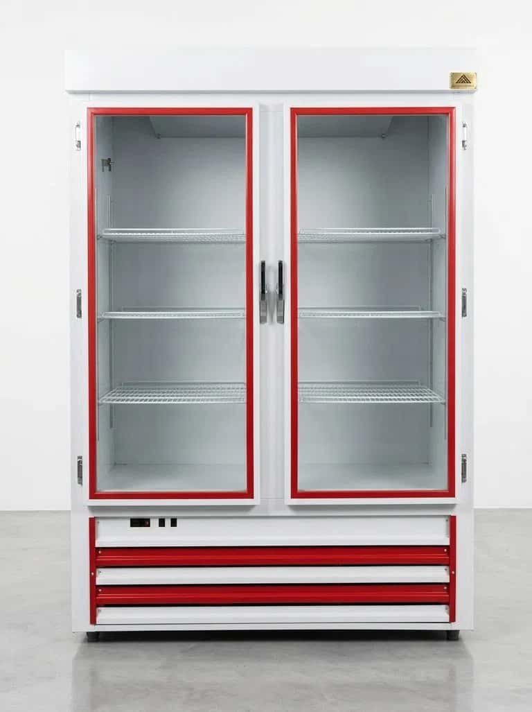 Double-door refrigerated display case - Tenderyard