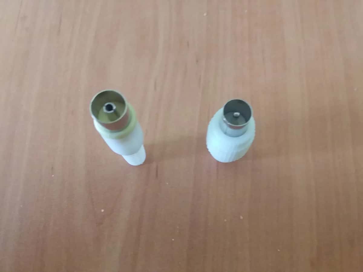 TV Antenna Plug (Male and Female Connector Set) - Tenderyard