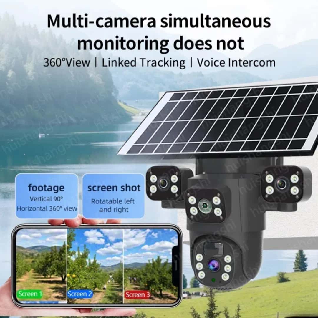 4G Solar PTZ 4 Camera 12MP 4K - Tenderyard