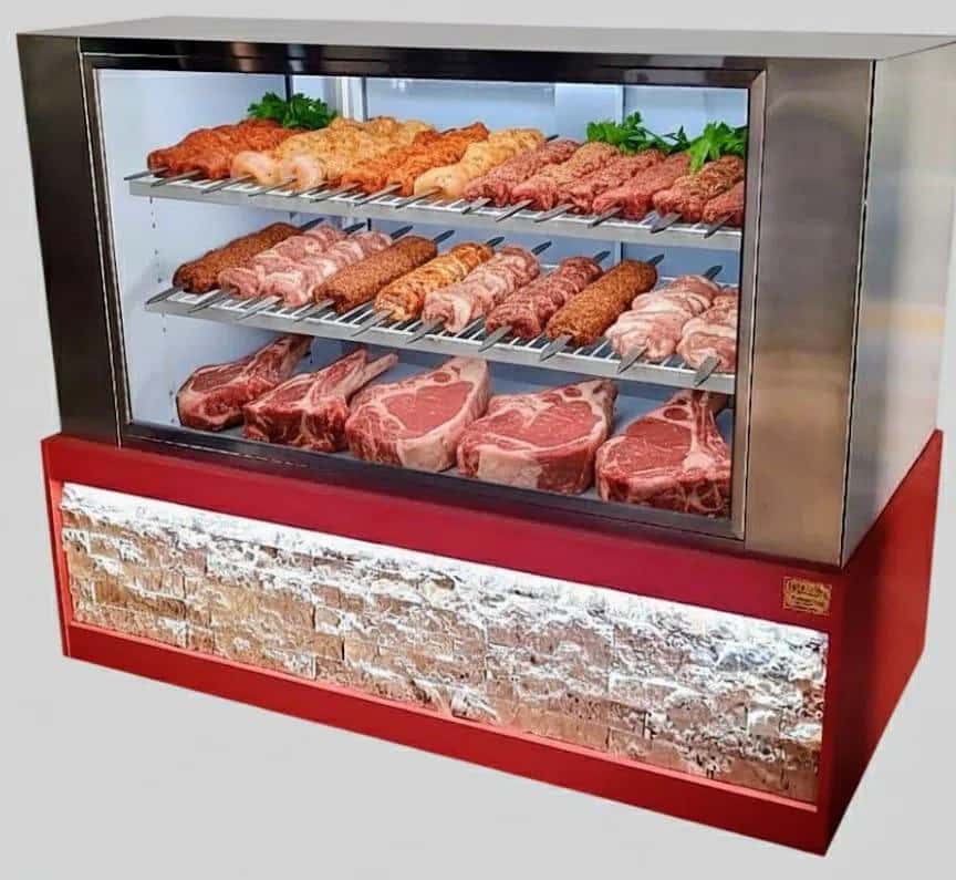 Refrigerated display case for meat and kebabs - Tenderyard