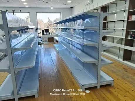 Metal store shelves - Tenderyard