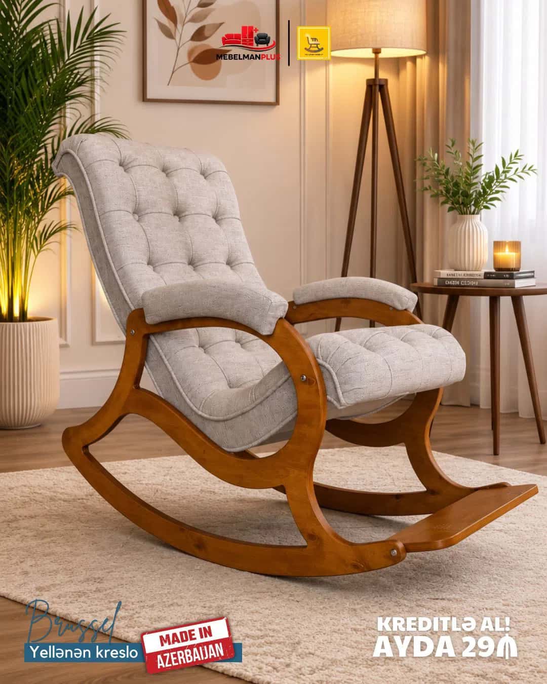 Armchair, Silver color - Tenderyard