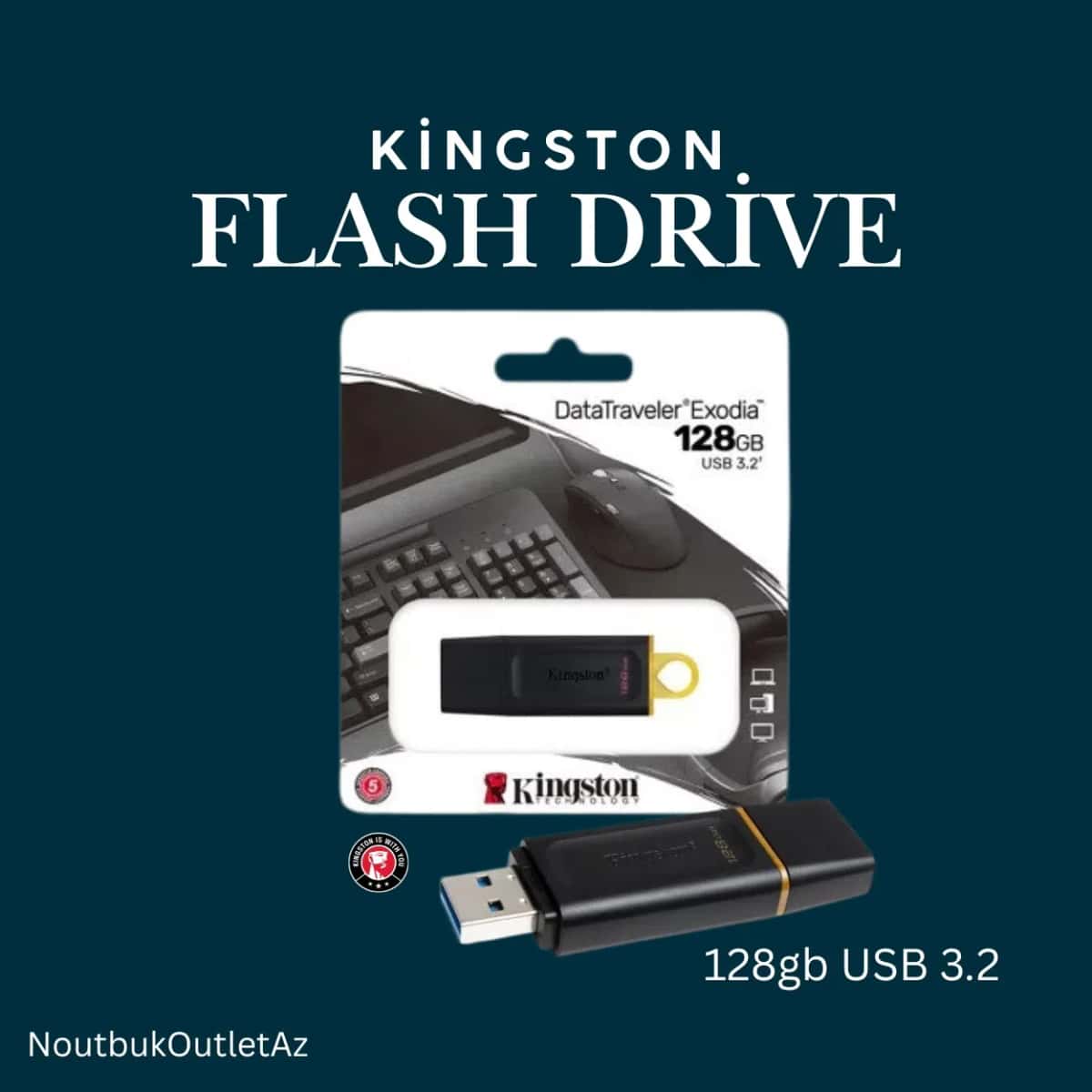 128 GB USB Flash drive, Plastic material - Tenderyard