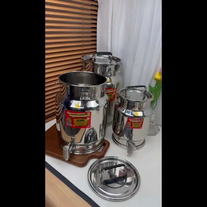 Kranlı paslanmayan maye bidonu - Tenderyard