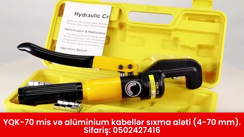 YQK-70 hydraulic cable crimping tool - Tenderyard