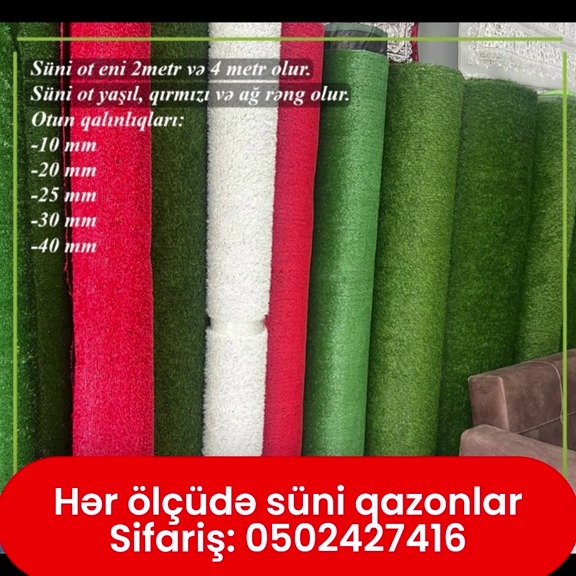 Suya davamlı süni qazon - Tenderyard