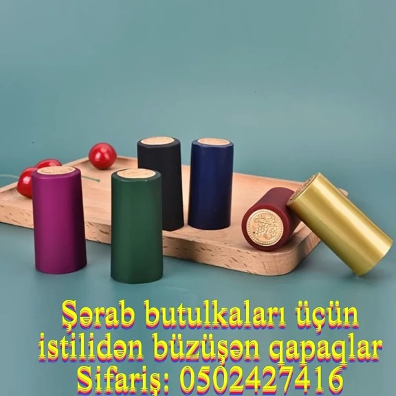 İstidən büzüşən çaxır (şərab) butulka qapaqları - Tenderyard